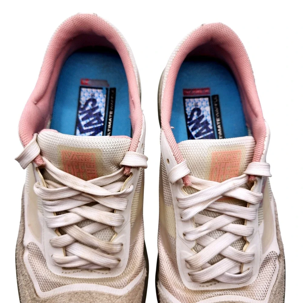 Vans AVE Pro White Powder Pink Skate Shoes Men's 7 / Women's 8.5 Ultimate Waffle